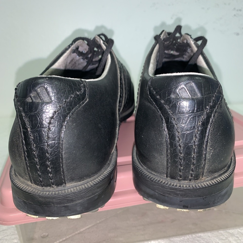 Vintage Adidas EVN791003 Z_Traxion Oxford Men's Black Golf Shoes Size 10 Gator - Picture 4 of 9